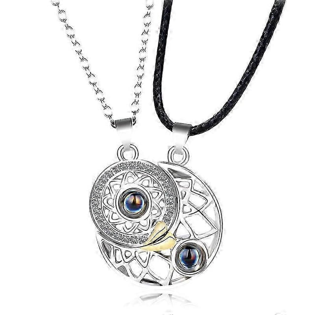 Sun Moon Star Projection Necklace, Couple/friend Necklace Jewelry