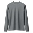 thumbnail image 5 of GEWSEY Men's Long Sleeve Shirts UPF 50+ UV Sun Protection Athletic Shirts for Hiking Running Workout Rash Guard (Dark Gray, L), 5 of 5