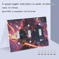 thumbnail image 4 of Dailycode Light Switch Plate Covers 2 Gang Wall Plate Plastics Outlet Covers for Kitchen Home Office Decor Kamado Tanjirou Waving Sword, 4 of 8