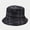 Black, variant on Fesfesfes Fisherman Hat Unisex Men Women Printing Sun Hat Outing Two-sided Bucket Caps