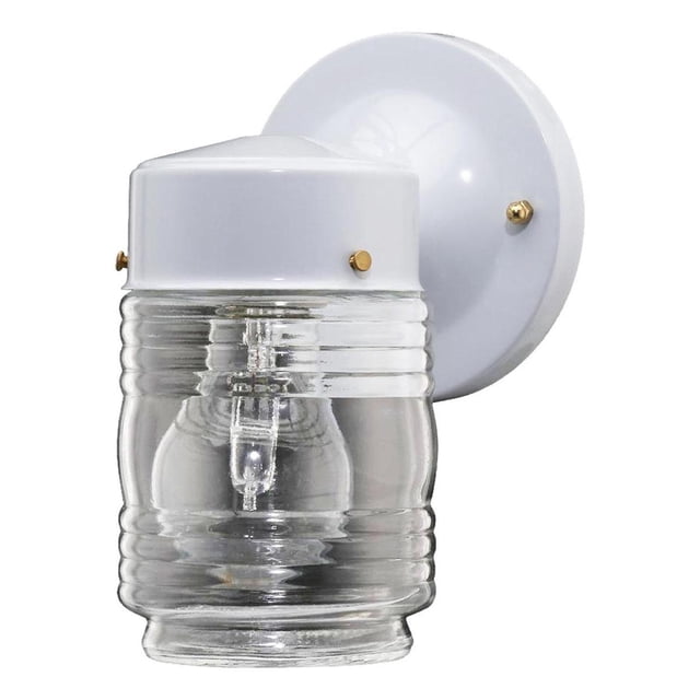 Lámpara Pared Jelly Jar Hampton Bay Blanco 18.41X11.43X13.33