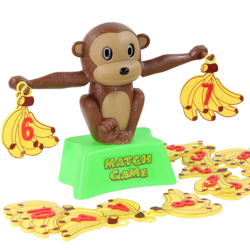 Players Plastic Jumping Monkeys WIN BANANA Game Set Home Indoor Fun Toy 2 