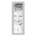 thumbnail image 2 of ArtToFrames 8" x 25" Metro Ice Silver Black Picture Frame, 8x25 inch Silver Wood Poster Frame (WOM-5247),  Pack, 2 of 7