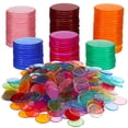 thumbnail image 1 of 500 Pieces Bingo Chips Plastic Round Chip Markers Compatible Bingo Game Card Counting Game Accessories, 1 of 4