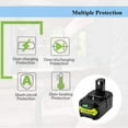 thumbnail image 4 of Ohyes Bat 18V 6000mAh Power Tool Battery, for Ryobi, 2 Pack, 4 of 7