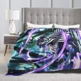 thumbnail image 4 of Ultra Soft Throw Plush, Demon Slayer Iguro Obanai Bedding Fleece Blanket for Sofa Bed Travel 50"x40", 4 of 8