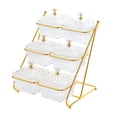 thumbnail image 2 of CUTICATE 3 Tier Dried Fruit Dish Storage Container Nuts Tray for Cupcake Nuts Candies Clear, 2 of 8