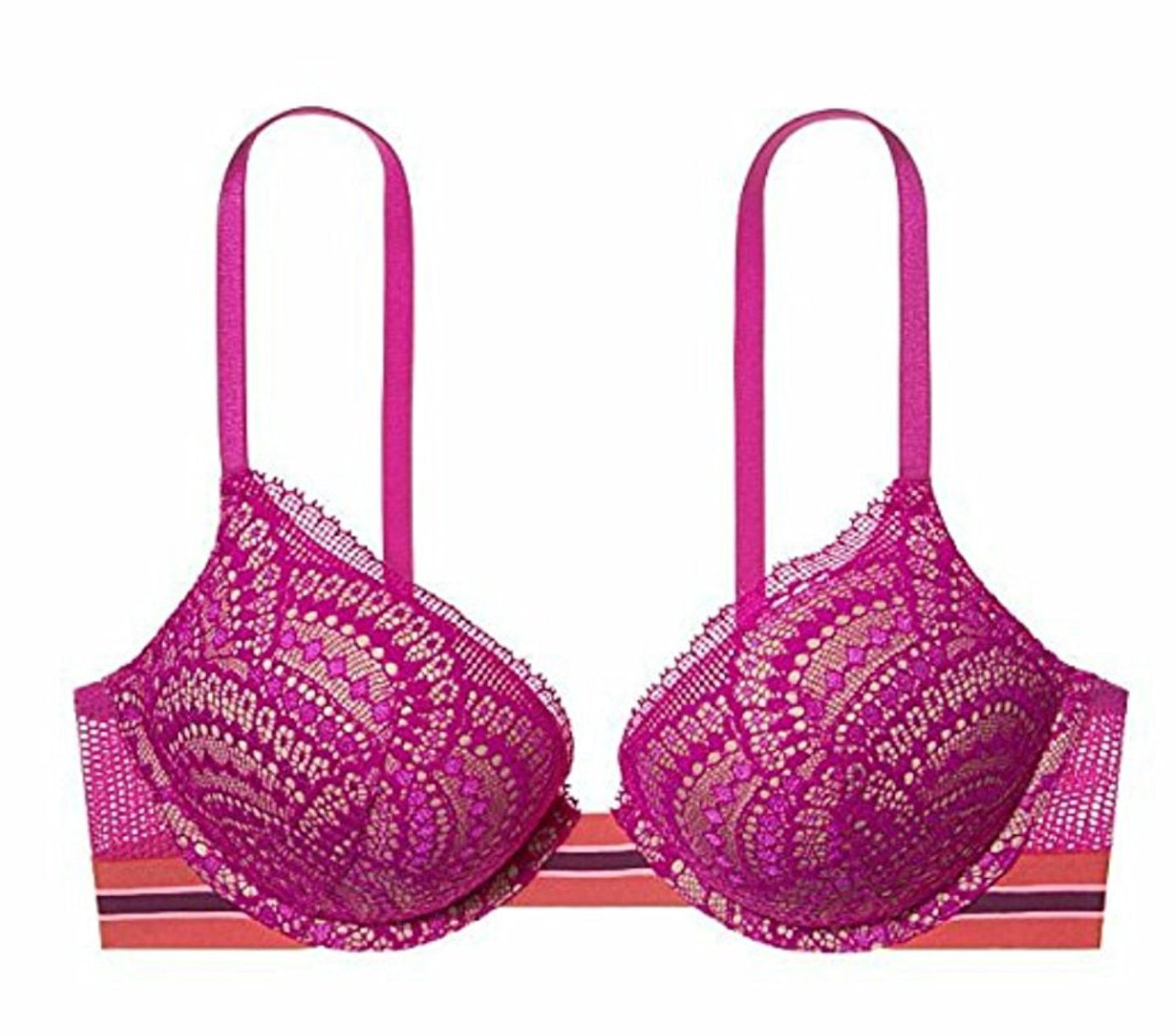 Buy Victoria's Secret Forever Pink Lace Add 2 Cups Push Up Double Shine  Strap Add 2 Cups Push Up Bombshell Bra from Next Luxembourg