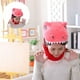 thumbnail image 4 of Lindo gorro con cabeza de dinosaurio, divertido gorro de dinosaurio, gorro cálido de animal, gorro de dibujos animados, gorros de fiesta. Rosado, 4 of 8