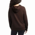 thumbnail image 3 of Danskin Women's Long Sleeve Melange Hoodie Pullover with Kangaroo Pocket (US, Alpha, Medium, Regular, Regular, Espresso Heather (Brown)), 3 of 3