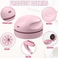 thumbnail image 3 of Desktop Vacuum Cleaner USB Charging with Vacuum Nozzle Cleaning Brush, Detachable Design & Portable Mini Table Dust Vaccum Cleaner, Best Cleaner for Cleaning Dust, Crumbs, Piano, 3 of 5