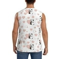 thumbnail image 4 of Fotbe Men's Heart Panda Print Men's Sleeveless Muscle Tank Tops Casual T-Shirts for Gym Workout Beach-Small, 4 of 8