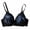 Sky Blue, variant on Women’s Contrast Floral Lace Thin Adjustable Strap Push Up Wireless Bra Scalloped Lace Trim Support Cups Wire Free Soft Breathable Romantic Party Dating Feminine Daily Underwear