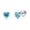 Aquamarine-Heart, variant on Limerencia Hypoallergenic G23 Pure Titanium Screw Back Earrings Post for Sensitive Ears Simulated Diamond Cartilage (5mm, White CZ)