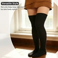 thumbnail image 7 of Women Thigh High Socks Extra Long Knitted Thigh High Boot Socks Winter Stockings  2 Pairs, 7 of 7