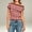 RD2, variant on Womens Off the Shoulder Tops Short Sleeve Striped Shirt Slim Fit Hollow Out Crop Tops Summer Y2K Crochet Top Summer Going Out T Shirts(RD2,L)
