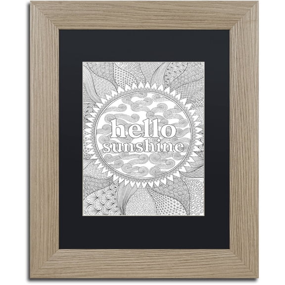 Trademark Fine Art "Hello Sunshine" Canvas Art by Hello Angel, Black Matte, Birch Frame