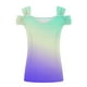 thumbnail image 4 of Fiudx Ropa de Mujer Blusas con Cuello En V y Hombros Descubiertos para Mujer, Top de Manga Corta, 4 of 5