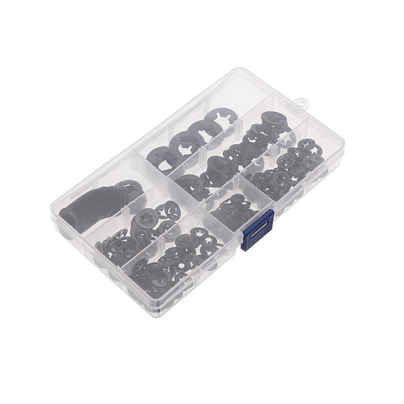 maskred 280pcs M3-M12 Tooth Starlock Push On Locking Washers Reusable Speed Clips Fasteners Assortment Kit Quick Speed Locking Washers