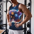 thumbnail image 5 of Pofeuu Colorful Star River Squirrel Print Men's Workout Tank Tops Sleeveless Muscle Gym Shirt Quick Dry-3X-Large, 5 of 7