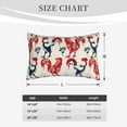 thumbnail image 6 of Bingfone Roosters Standard Size Pillowcase, Long Staple Pure Cotton Envelope Closure Pillow Cover,14"X20", 6 of 9