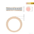 thumbnail image 5 of ANGARA IGI Certified Lab Grown 1.2 Ct Diamond Half Eternity Wedding Ring for Women in 14K Rose Gold (Size-4x3mm| Color-F-G| Clarity-VS) | Anniversary, Jewelry Gift for Women | Lab-Grown Diamond Ring, 5 of 8