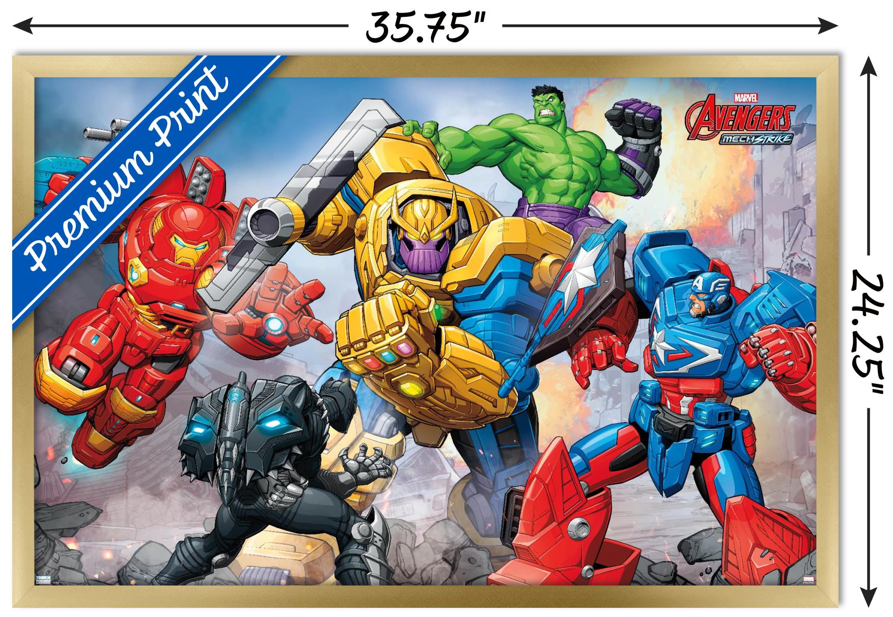 Marvel Avengers: Mechstrike - Battle Wall Poster, 22.375" x 34", Framed