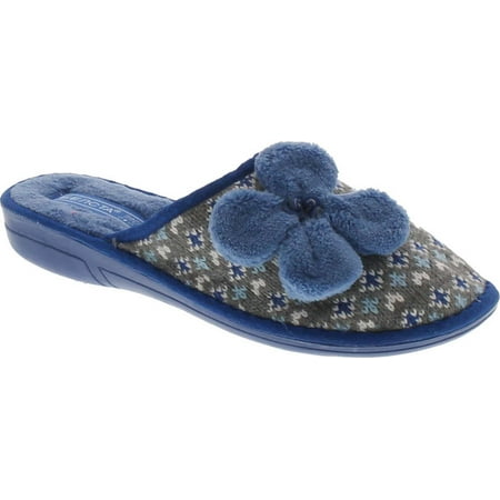 

SC Home Collection Womens Fashion Knitted Made in Europe Slippers Navy Blue with bow 39