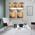 thumbnail image 4 of Brown Forest Kitchen Curtains Sets for Windows 36 Inch Length, Tree Retro Farmhouse Mysterious Rod Pocket Window Treatments Tier Curtains and Valances Set for Bedroom/Bathroom, 4 of 8