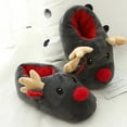 thumbnail image 3 of Christmas Shoes Cute Elk Home Slippers, 3 of 5