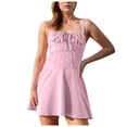 thumbnail image 1 of Vestido sin mangas y sin espalda de corte A para mujer - Color liso, vestido largo de verano, poliéster, ropa informal/formal, 1 of 2