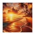 thumbnail image 4 of WYYP Sunset, Palm Trees, Waves Square Tablecloth Waterproof 100% Polyester Fiber 52*52, 4 of 8