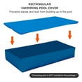 thumbnail image 2 of Heavy Duty Blue Rectangular Pool Cover Waterproof PE Pool Cover Portable Protective Cover Suitable for Above Ground Pools, 2 of 8