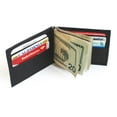 thumbnail image 2 of Genuine Leather Men's Bifold Money Clip Front Pocket Credit Card Wallet, 2 of 10