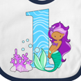 thumbnail image 4 of Inktastic First Birthday Mermaid Girls Baby Bib, 4 of 4