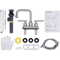 thumbnail image 3 of WOWOW 2 Handle Bathroom Faucet 4 Inch Centerset Bathroom Sink Faucets with Lift Rod Drain, 3 of 8
