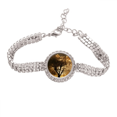 thumbnail image 1 of Luz verde ciencias forestales paisajes naturaleza Pulsera de tobillera de cadena de tenis, joyería de diamantes, 1 of 3