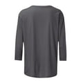 thumbnail image 4 of Guluxicc Shirts for Women Casual Crewneck 3/4 Length Sleeve Tees Valentine's Day Graphic Print Tops, Gray, XL, 4 of 4