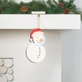 thumbnail image 5 of Nmdmisc Mini Santa Claus Ornaments,Christmas Tree Pendant Wooden Smiling Hanging Pendant with Rope Handmade Cute Xmas Decoration for Party,Gift,Holiday Keepsake,Stocking Stuffer (Snowman), 5 of 6