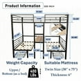 thumbnail image 6 of Twin Size metal loft bed frame no box spring gray for bedroom, 6 of 8