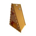 thumbnail image 4 of Cats Cat House Non skid suministros gatos triangulares de interiores que se sienten para gatos pequeños y medianos cómodos condominios de cama de gato Amarillo marrón, 4 of 8