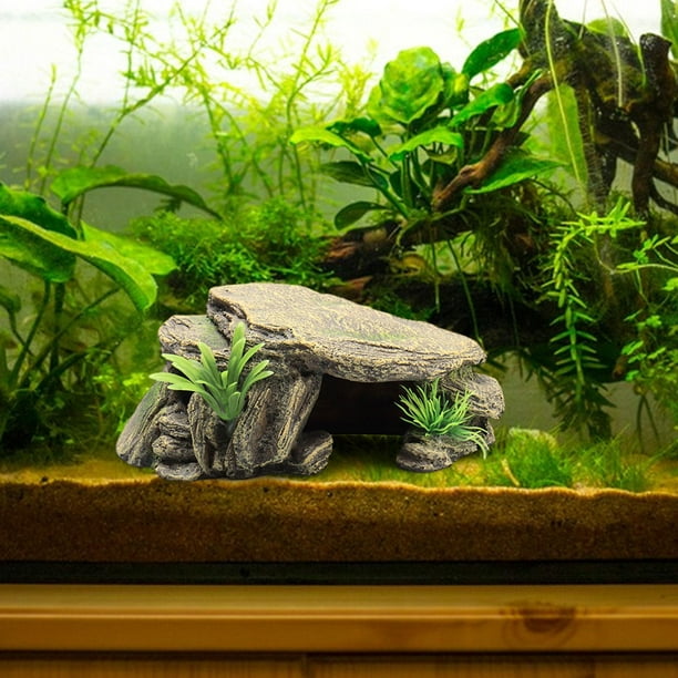 Aquarium Turtle Tank Decoration Turtle Basking Platform Rockery Reptile  Hideout