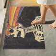 thumbnail image 2 of Yayeee Bath Rug for Bathroom Floor Non Slip Contour Fluffy Soft Absorbent Mat, 20"x24", Black Skeleton, 2 of 7