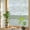 Green, variant on Rainbow Window Privacy Film, Brown Stripe Static Cling Window Film PVC, Modern Rustic Horizontal Brown Striped No Glue UV Blocking Glass Covering, Removable Stained Glass Sticker 23.6''x59''