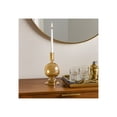 thumbnail image 2 of Decorative Glass Taper Candle Holder - Pair with Gold Pillar Candle Holder - Perfect for Centerpieces for Tables, Kitchen, and Coffee Decor - Modern Candlestick Holder for Lighting Accent - 7", Gold, 2 of 10