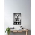 thumbnail image 2 of AatoeaX Funny Rabbit on Toilet Reading Newspaper | Quirky Animal Humor Art Poster Aesthetic Home Decor – Perfect for Gallery Walls or Gifts,16"x16",Black Frame, 2 of 4