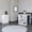 White, variant on Black Kitchen Set of 2 Pieces | Modern Design for Dining Room | Durable Particle Board Filler | Clear Guides for Assembly