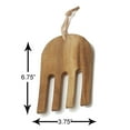 thumbnail image 6 of Woodard & Charles Acacia Wood 12" Salad Serving Bowl with Salad Hands, 3 Piece Set, 6 of 6