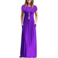thumbnail image 2 of Sonducket Vestido largo sin mangas para mujer, informal, liso, suelto, de verano, con bolsillos Vestidos Violeta XXL, 2 of 6