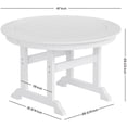 thumbnail image 3 of Paradise Table à Manger Ronde en Plastique HDPE 47 Pouces pour Extérieur, 3 of 5